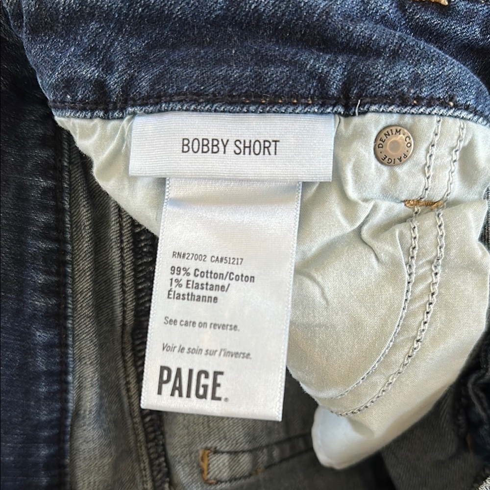 PAIGE Indigo Denim Bobby Cutoff Short - Picture 7 of 7